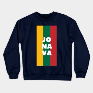 Jonava City in Lithuanian Flag Crewneck Sweatshirt